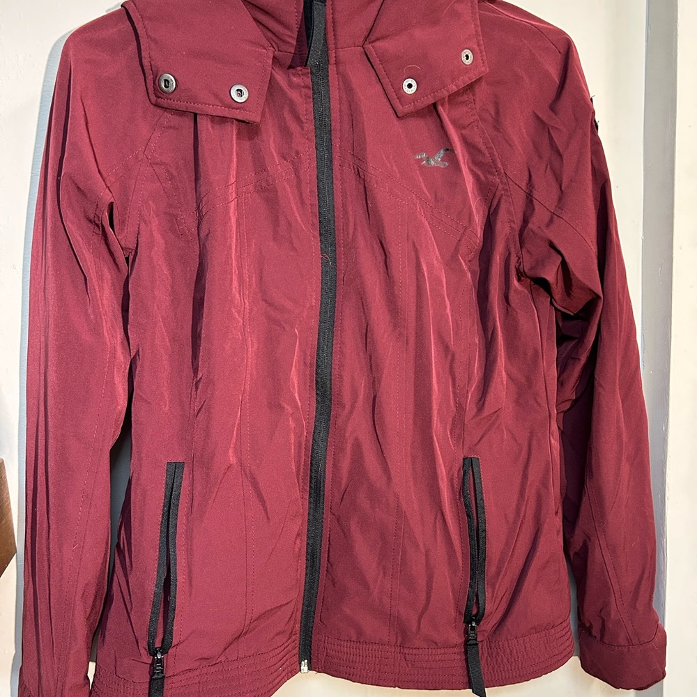 Hollister Men's Burgundy Windbreaker